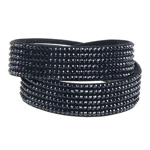 Multilayer Velvet Leather Bracelet Snaps Charm Bracelets For Women Men