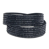 Multilayer Velvet Leather Bracelet Snaps Charm Bracelets For Women Men