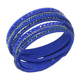 Multilayer Velvet Leather Bracelet Snaps Charm Bracelets For Women Men
