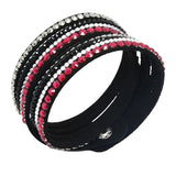 Multilayer Velvet Leather Bracelet Snaps Charm Bracelets For Women Men