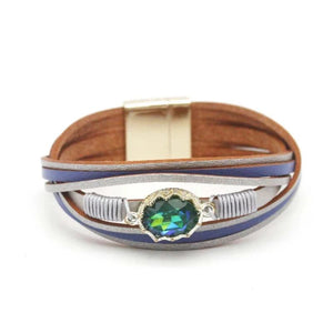 Multilayer Leather Bracelet Women Wristband Wrap Bracelets