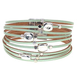 Leather Bracelets for Women Multilayer Wide Wrap Bracelet