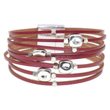 Leather Bracelets for Women Multilayer Wide Wrap Bracelet