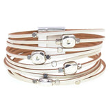Leather Bracelets for Women Multilayer Wide Wrap Bracelet