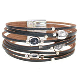 Leather Bracelets for Women Multilayer Wide Wrap Bracelet