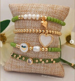 Freshwater Pearl Bracelet Gold Plated Beads Adjustable Jewelry
