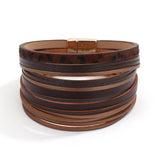 Leopard Pattern Leather Bracelets for Women