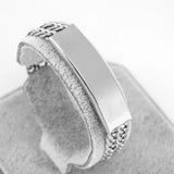 Men's 10mm Personalized Stainless Steel Cuban Cable Bracelet