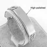 Men's 10mm Personalized Stainless Steel Cuban Cable Bracelet