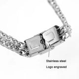 Men's 10mm Personalized Stainless Steel Cuban Cable Bracelet