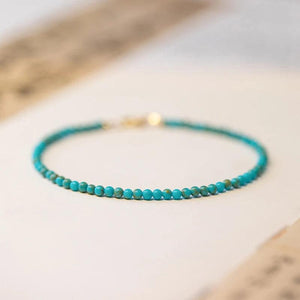 Moonstone Beads Bracelet for Women Healing 7 Chakra Small Stacking Bracelet