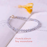 Moonstone Beads Bracelet for Women Healing 7 Chakra Small Stacking Bracelet