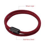 Milan Wrap Rope Chain Bangles Charm Bracelet Stainless Steel