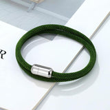 Milan Wrap Rope Chain Bangles Charm Bracelet Stainless Steel