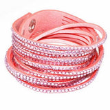 Multilayer Leather Crystal Bracelets
