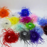 Ostrich Feather Women Bracelet Hair Accessories Furry Hand Cuffs Ring Wristband
