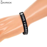 Type 1 Diabetic Insulin Medical Alert ID Silicone Bracelet