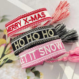 Adjustable Bracelets Christmas for Women Girls Woven Friendship Wrap Bracelets