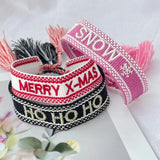 Adjustable Bracelets Christmas for Women Girls Woven Friendship Wrap Bracelets