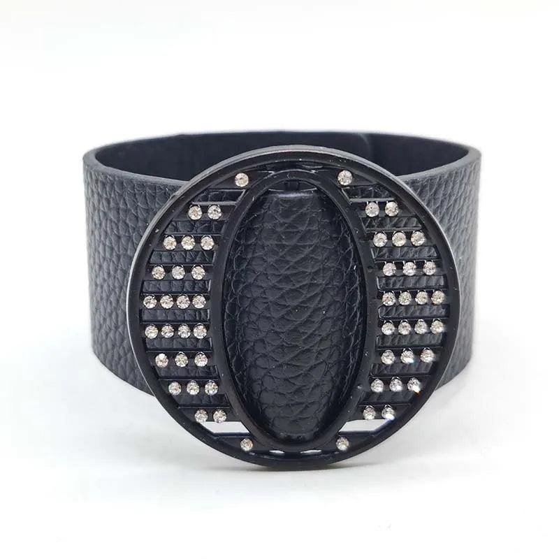 Bohemian Crystal Leather Wrap Bracelet for Women
