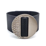Bohemian Crystal Leather Wrap Bracelet for Women