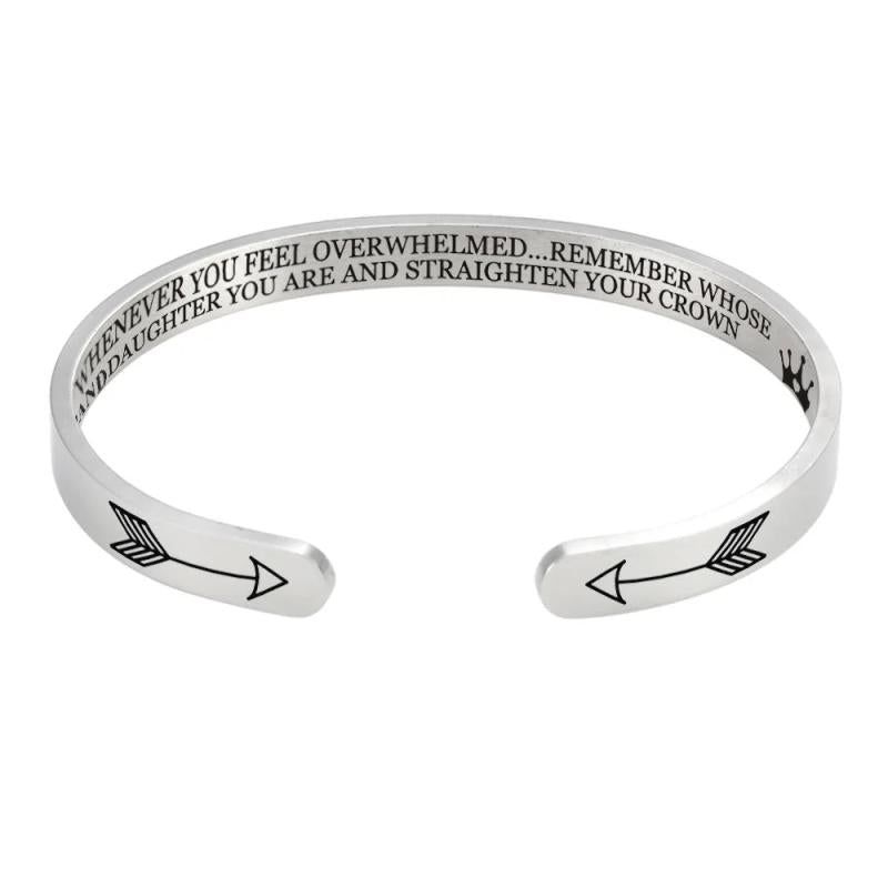 Motivational Crown Bracelet for Grand Daughter
