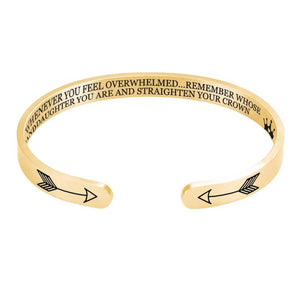 Motivational Crown Bracelet for Grand Daughter