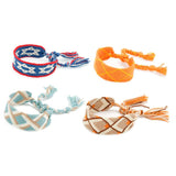 Boho Colorful Embroidery Macrame Friendship Bracelet Star Of David
