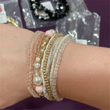 10-Piece Beaded Stacked Stretchy Bracelets Set for Women