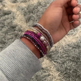 10-Piece Beaded Stacked Stretchy Bracelets Set for Women