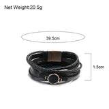 Snake Skin Pattern PU Leather Bracelets Bohemian Charm Wide Wrap Bracelets