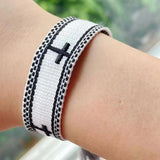 Adjustable Bohemian Style Stackable Fabric Bracelets for Christmas