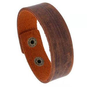 Vintage Leather Wrap Cuff Bracelet for Men Women Jewelry