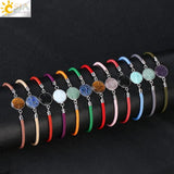 CSJA Healing Tree of Life Tiger Eye Crystal Bracelet for Women
