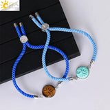CSJA Healing Tree of Life Tiger Eye Crystal Bracelet for Women