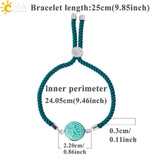 CSJA Healing Tree of Life Tiger Eye Crystal Bracelet for Women