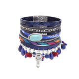 Bohemian Beads Leather Bracelet Vintage Charm Wrap Wristband