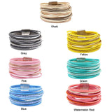 Bohemian Beads Leather Bracelet Vintage Charm Wrap Wristband