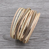 Bohemian Beads Leather Bracelet Vintage Charm Wrap Wristband