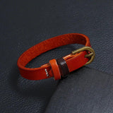 Vintage Punk Leather Bracelet Wrap Wristband Hand Strap