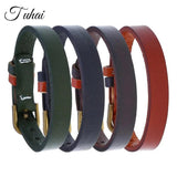 Vintage Punk Leather Bracelet Wrap Wristband Hand Strap
