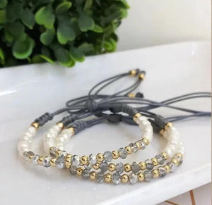 Freshwater Pearl Bracelet Gold Plated Adjustable