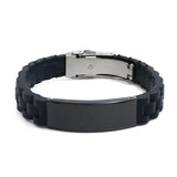 Silicone Bracelet Bangle for Men Stainless Steel Bracelet