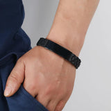 Silicone Bracelet Bangle for Men Stainless Steel Bracelet