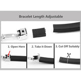 Silicone Bracelet Bangle for Men Stainless Steel Bracelet