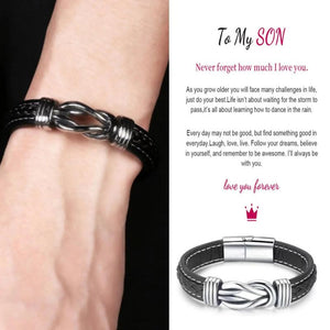 Love You Forever Leather Bracelet