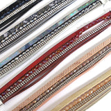 Boho Rhinestone Wrap Bracelet Multilayer Leather Bracelet for Women