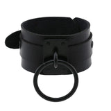 Punk Circle Pendant Leather Bracelet Harajuku Gothic Jewelry
