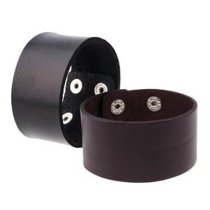 Wide Leather Bracelet
