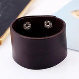 Wide Leather Bracelet